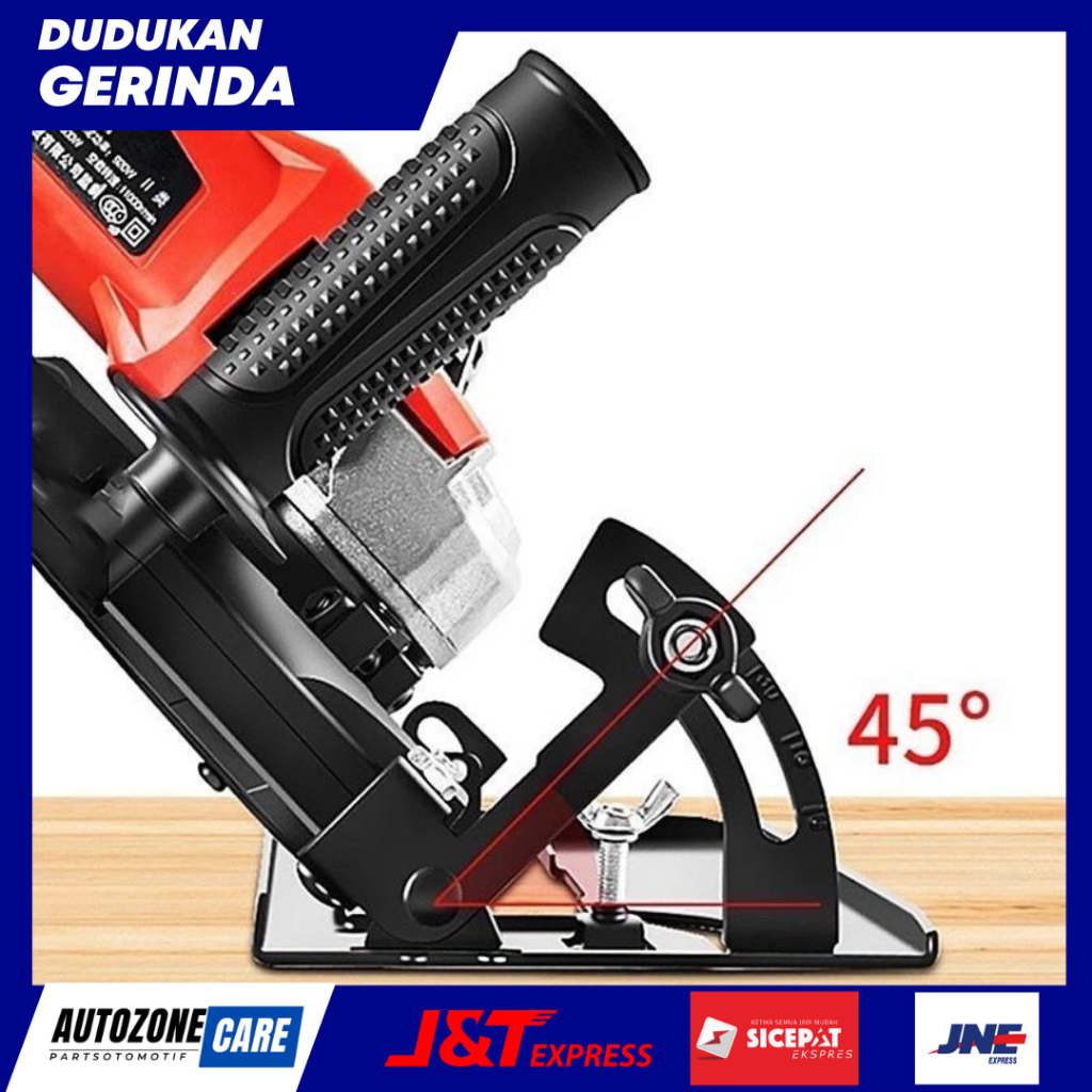 Dudukan Gerinda Stand Holder Mesin Pemotong - Braket Multi-Sudut & Kedalaman, Cocok untuk Kayu, Loga