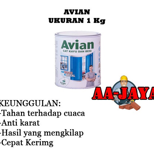 

PAKET MEWAH Cat Minyak Avian High Gloss Enamel Ukuran 1 Kg