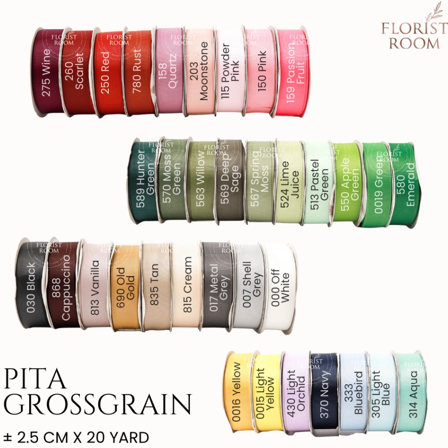 

BISA Pita Grossgrain 25cm x 2yard Ribbon kado hadiah Pita