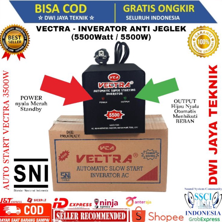Super Ulasan  VECTRA  INVERATOR ANTI JEGLEK 55Watt  55W