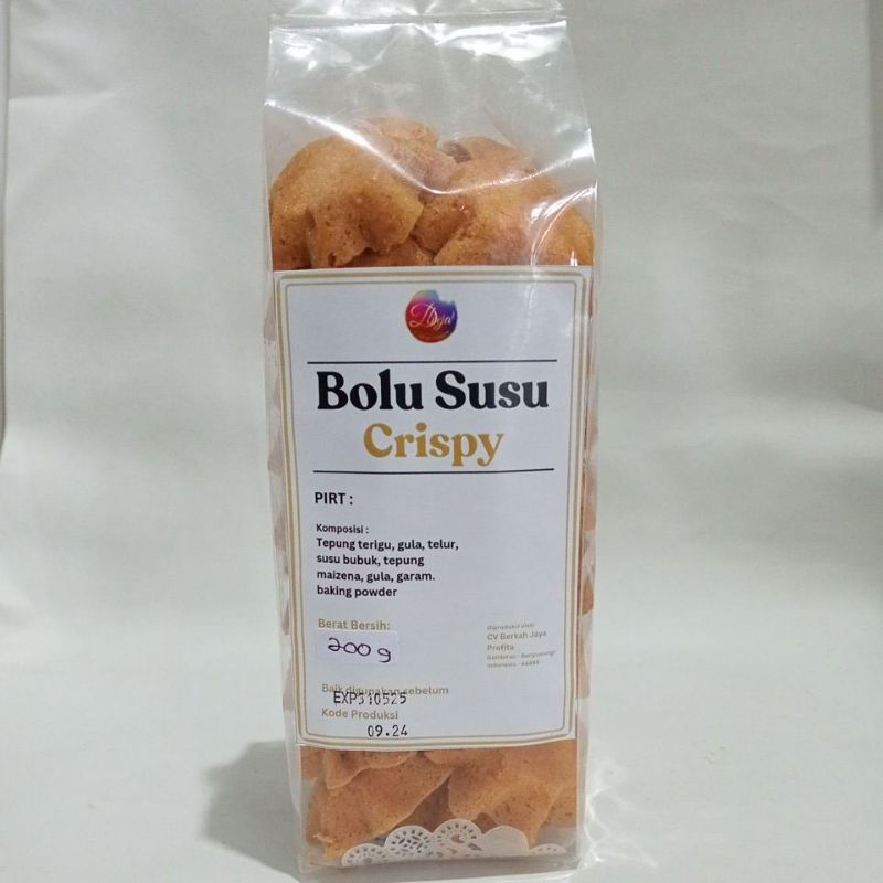 

bolu susu crispy kemasan 200 gram