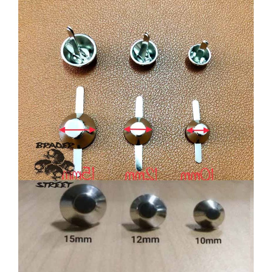 grosir spike topong uk 15 mm besar,spike punk,spike stund,assesoris jaket,spike tahan karat,spike ni