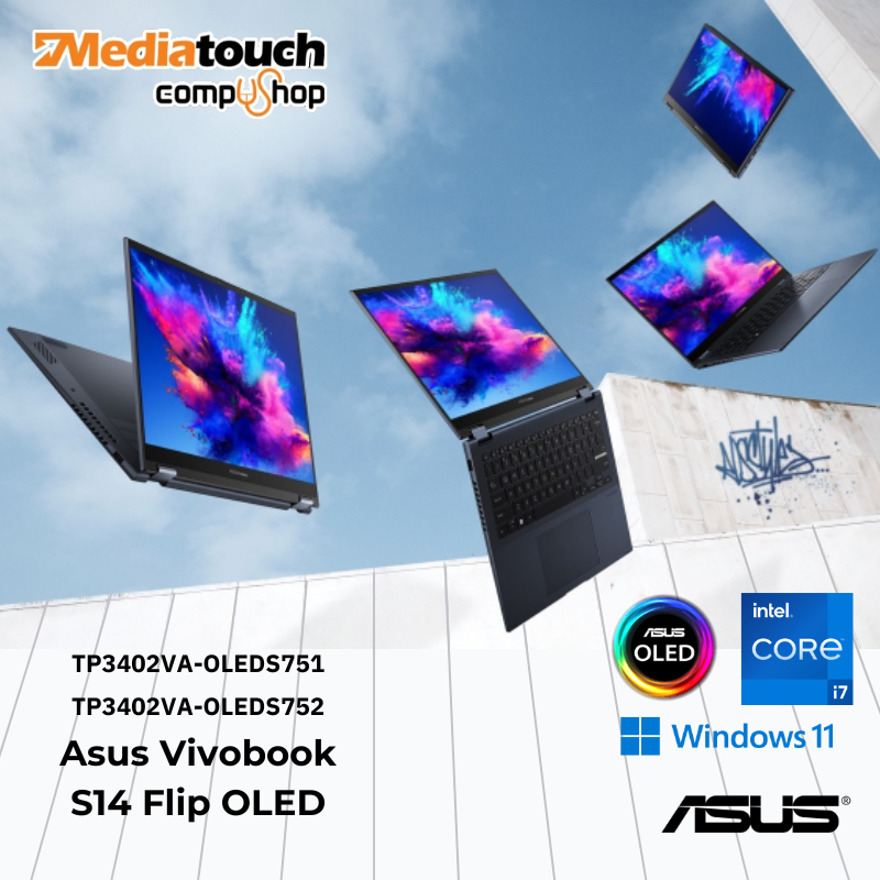 Asus Vivobook S14 Flip OLED TP3402VA-OLEDS751 /Core i7-13700H/16GB/512GB SSD/14″ 2.8K Touch/Win 11 H