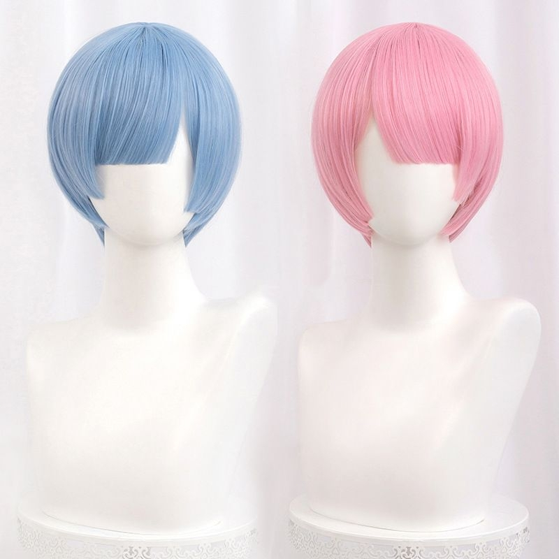 Wig Ram Rem Anime Cosplay Wig Rem Re Zero Rem Wig Rem Cosplay Re:Life In A Different World From Zero