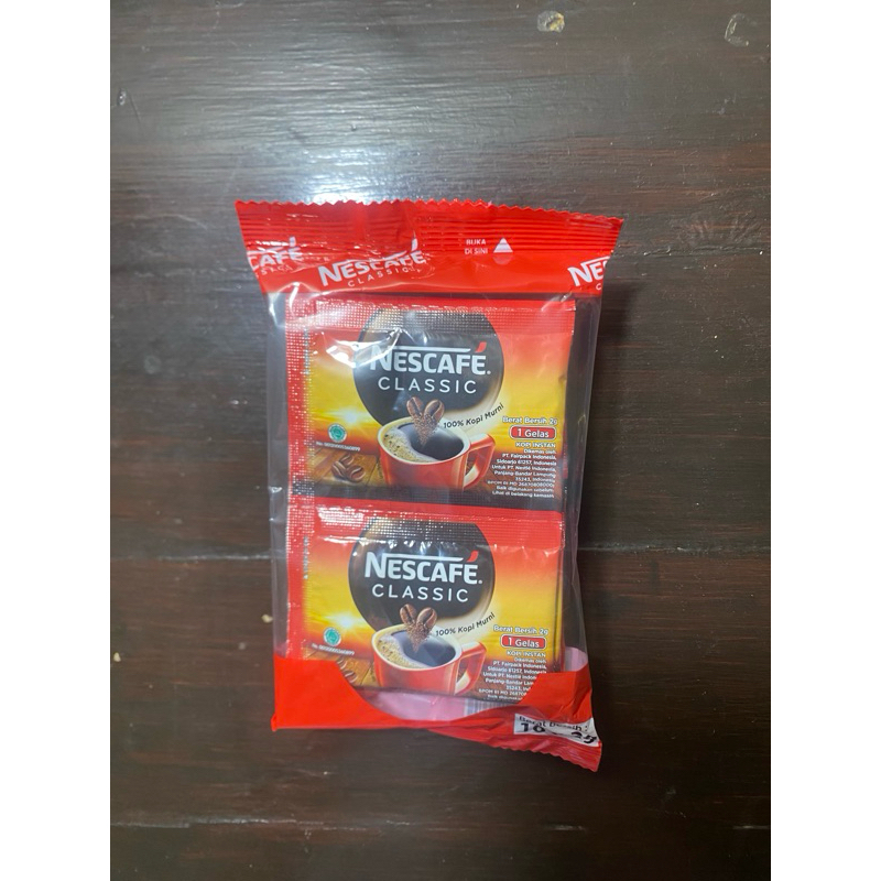 

NESCAFE CLASSIC 2gram | kopi instan | kopi sachet | kopi hitam | black coffee | kopi murni | bubu kopi