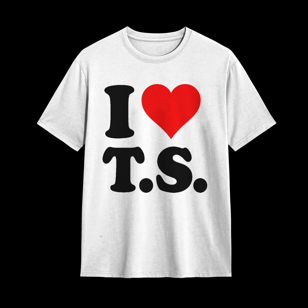 Kaos Taylor Swift Tshirt I LOVE T.S Tom Hiddleston Merch Konser