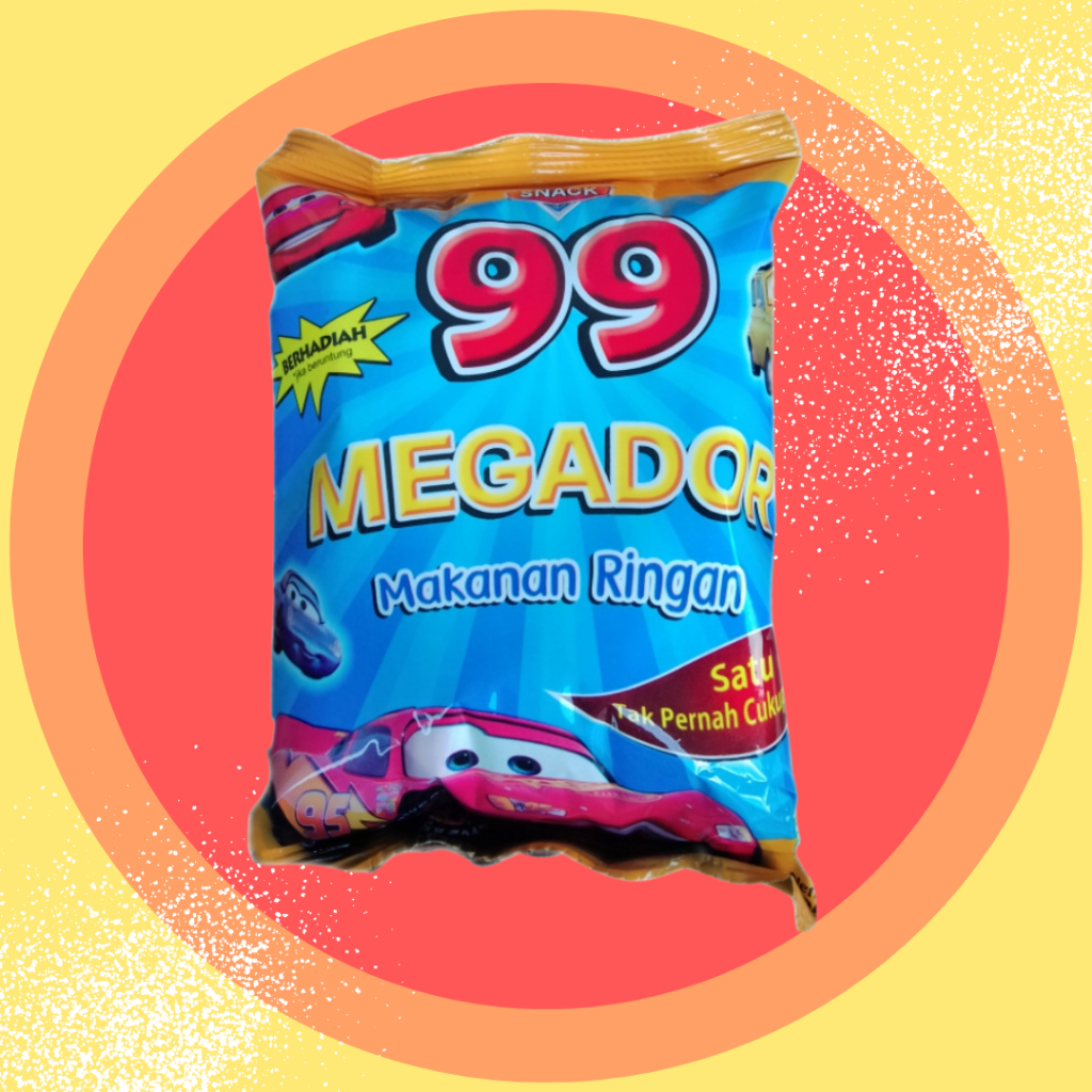 

SNACK 99 MEGADOR RASA AYAM NETTO 25 GRAM ISI 10 PCS, MAKANAN RINGAN/SNACK/CHIKI/KERIPIK/KERUPUK/CEMILAN