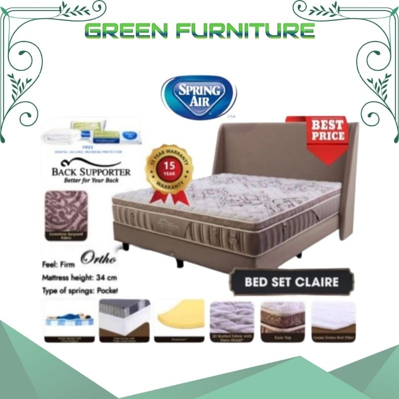 springbed spring air ORTHO matras kasur spring bed pocket spring latex USA original orthopedic matra