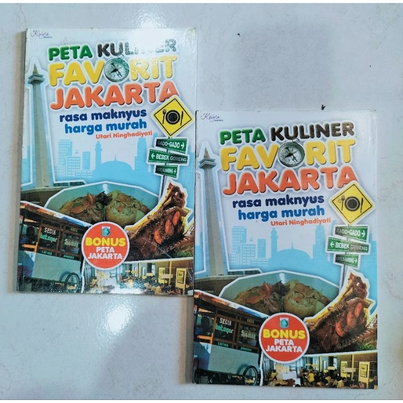 [ORIGINAL] BUKU BACAAN UMUM / PETA KULINER FAVORIT JAKARTA / RASA MAKNYUS HARGA MURAH / BONUS PETA J