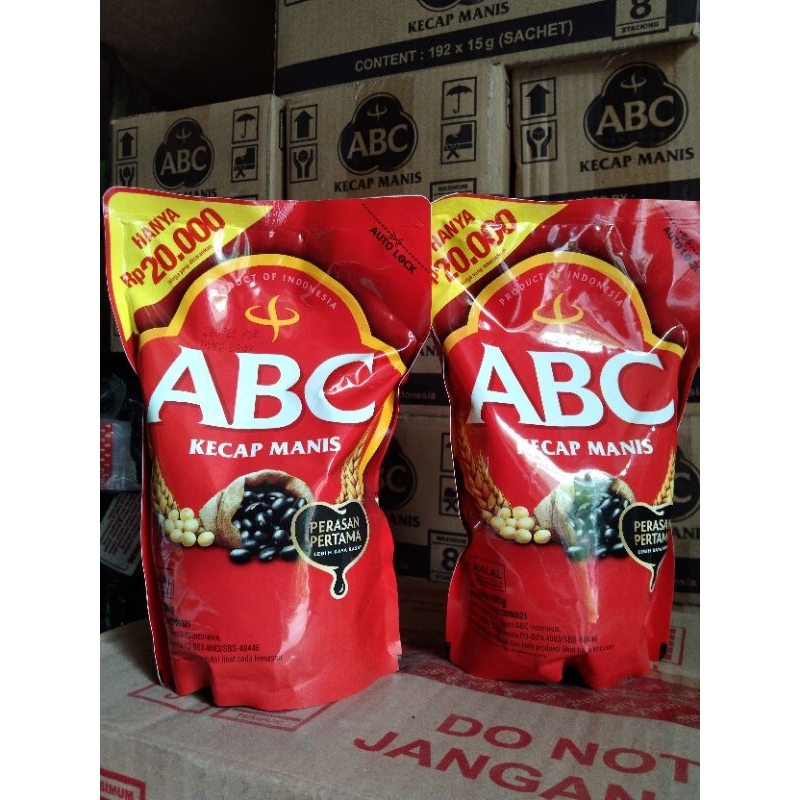 

Kecap ABC kemasan pouch 600gr kartonan