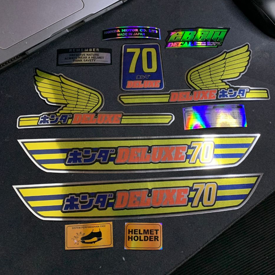 EBETHDECAL Striping Motor Honda C70 (ED007) Silver