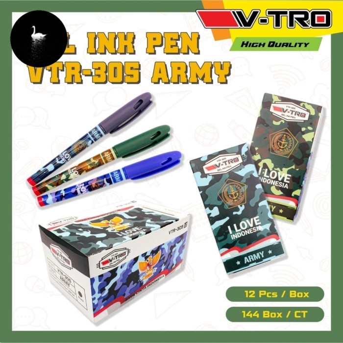 

1Lusin=12pcs Pulpen Ge Pen Gel Fancy Army dan Planet (vtro)