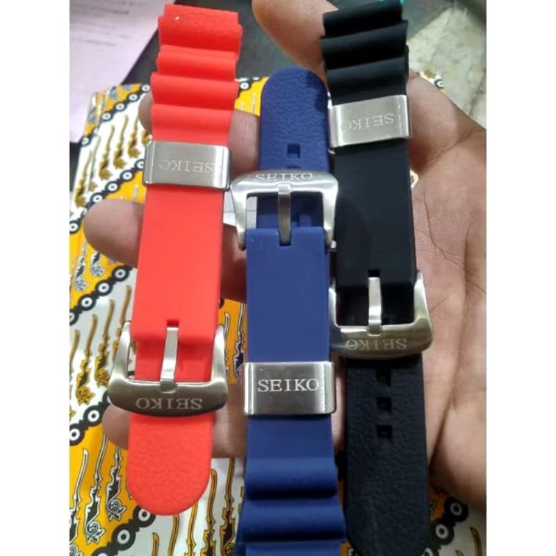 Tali Jam Tangan Karet Silicone Rubber SEIKO Prospex Strap Seiko