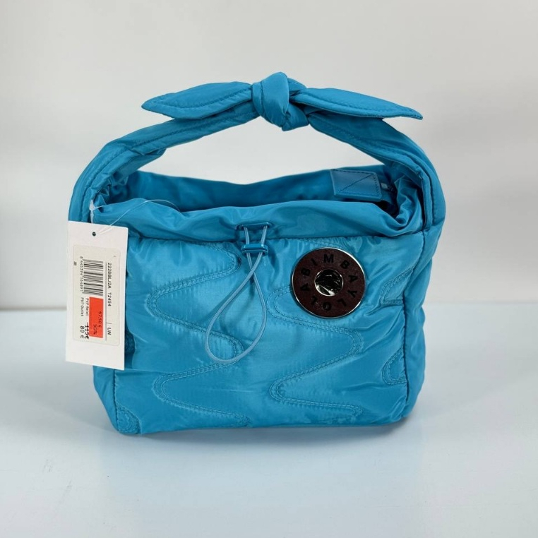 Tas Branded Wanita BIMBA Y LOLA Hobo Shoulder Bag Blue Nylon Original Tas Bahu Biru Nilon