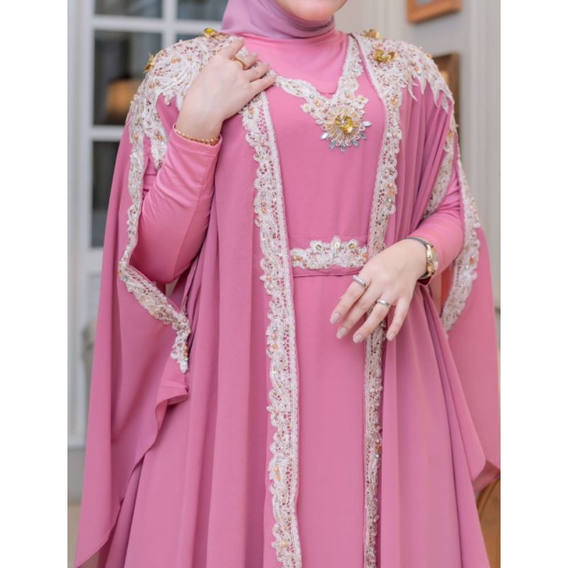 gamis kaftan/ gamis pesta/gamis modren/ gamis wisuda