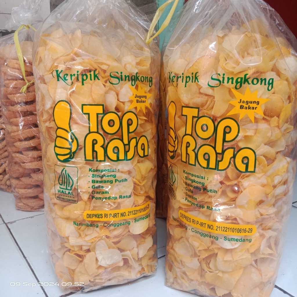 

Singkong Rasa Jagung Bakar Gurih Renyah Enak Kemasan 1Bal isi 2kg