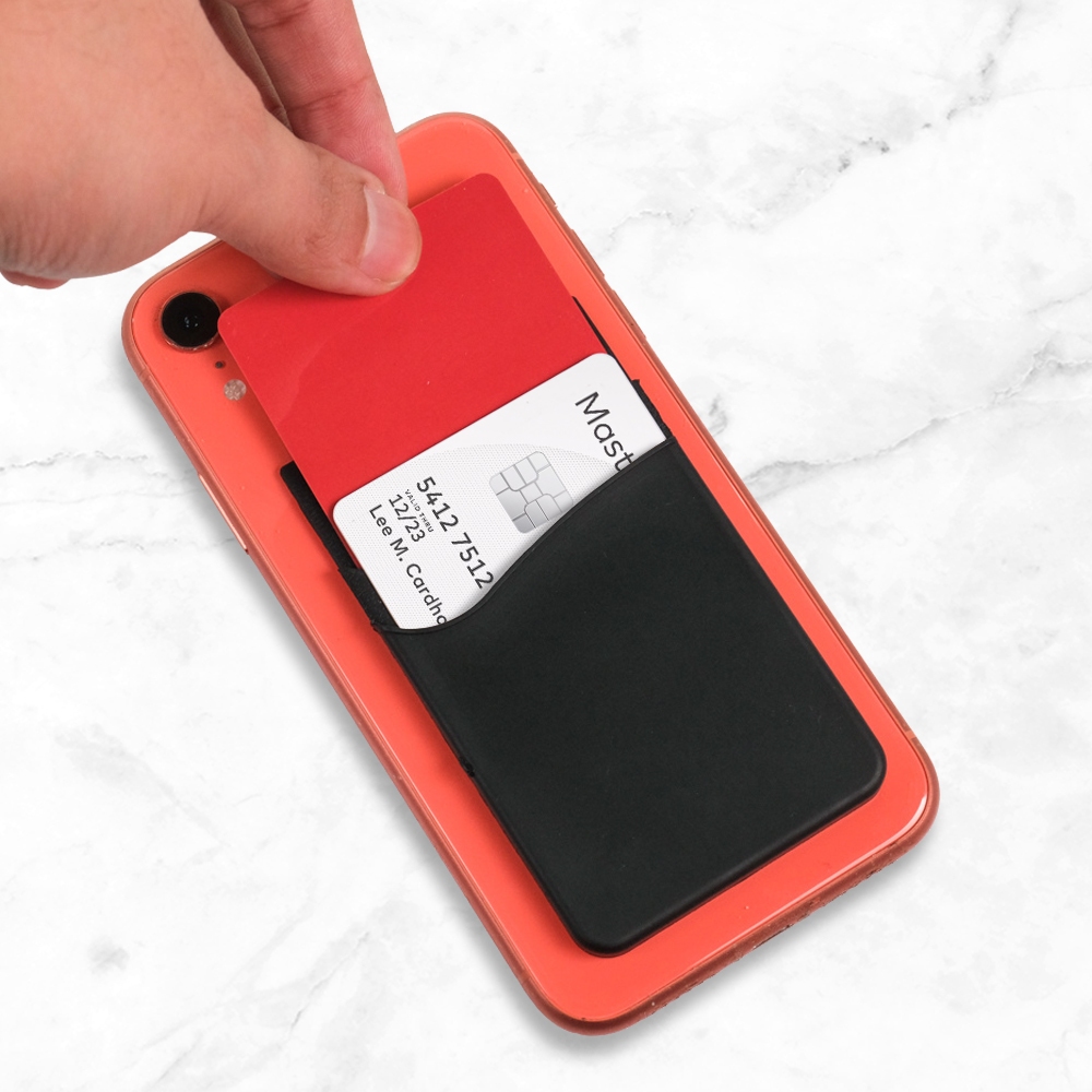 Smartphone Silicone Card Holder Hp Tempelan Tempat Kartu ID Card Uang E-Money - Fast Charging 15W Or