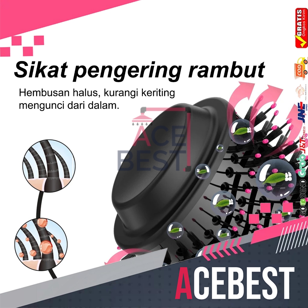 Blow Dryer Sisir Blow Hair Dryer Sisir Rambut Blow Elektrik FJ006