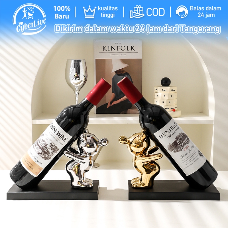 Wine Holder / Rak Minuman Alkohol / Ornamen Lemari TV Meja Makan / Dekorasi Meja Bar Koleksi Souveni