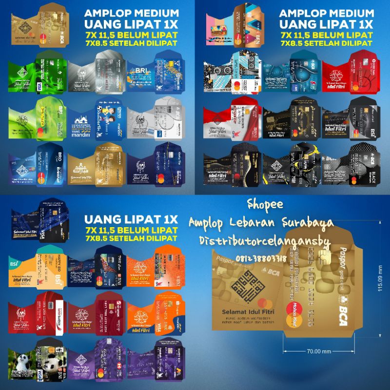 

AMPLOP LEBARAN 2025 MOTIF ATM 1PAK ISI 10LEMBAR