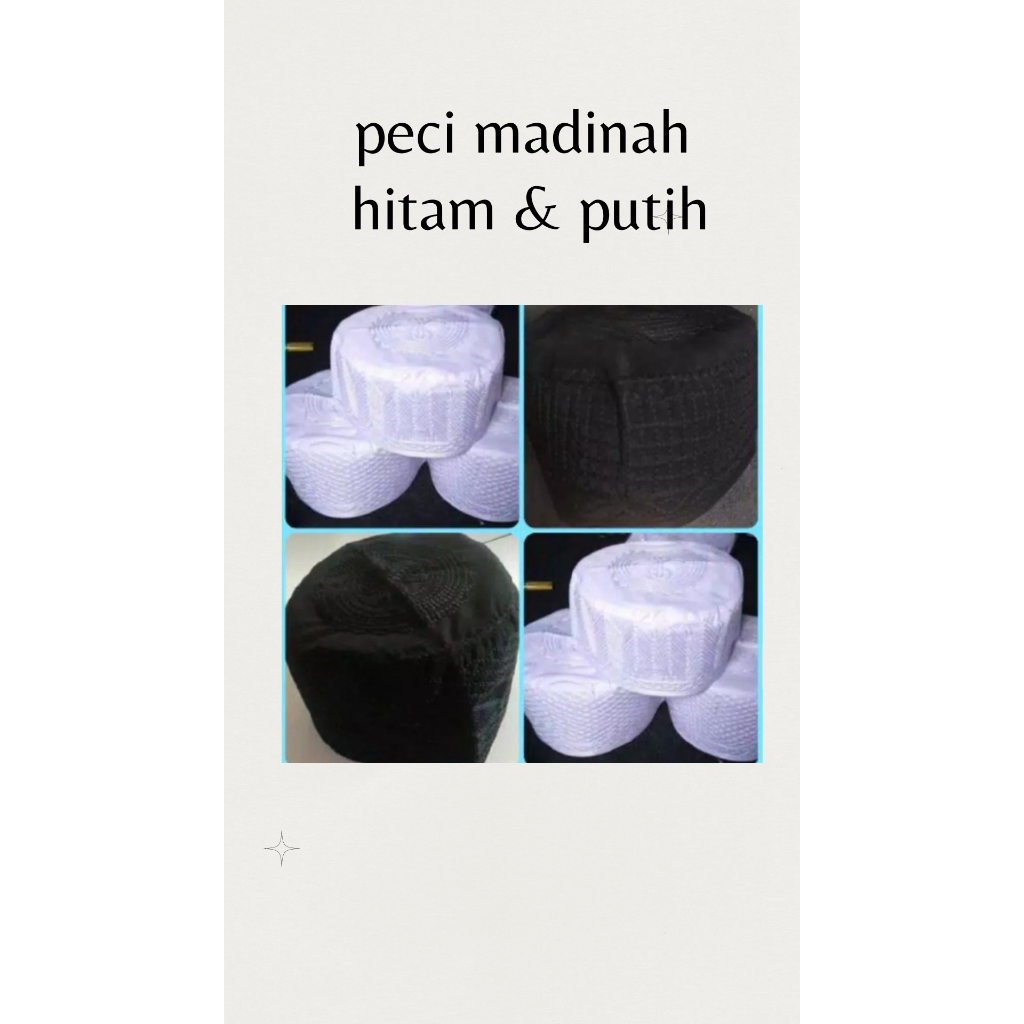 Peci Madinah / Peci Haji putih / peci putih al madinah