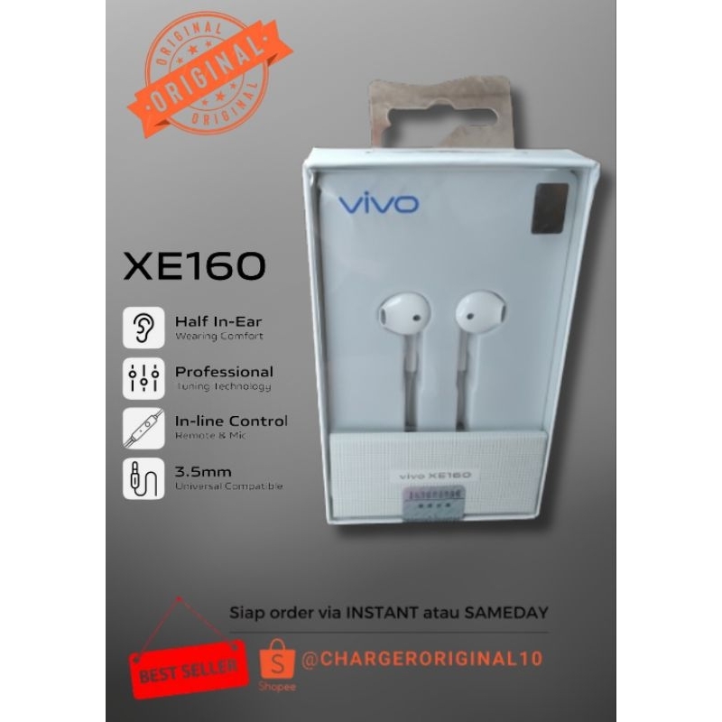 Headset Vivo Original 100% sesuai bawaan HP Headset Steteo vivo Henset Superbass Hedset Vivo Ngebass