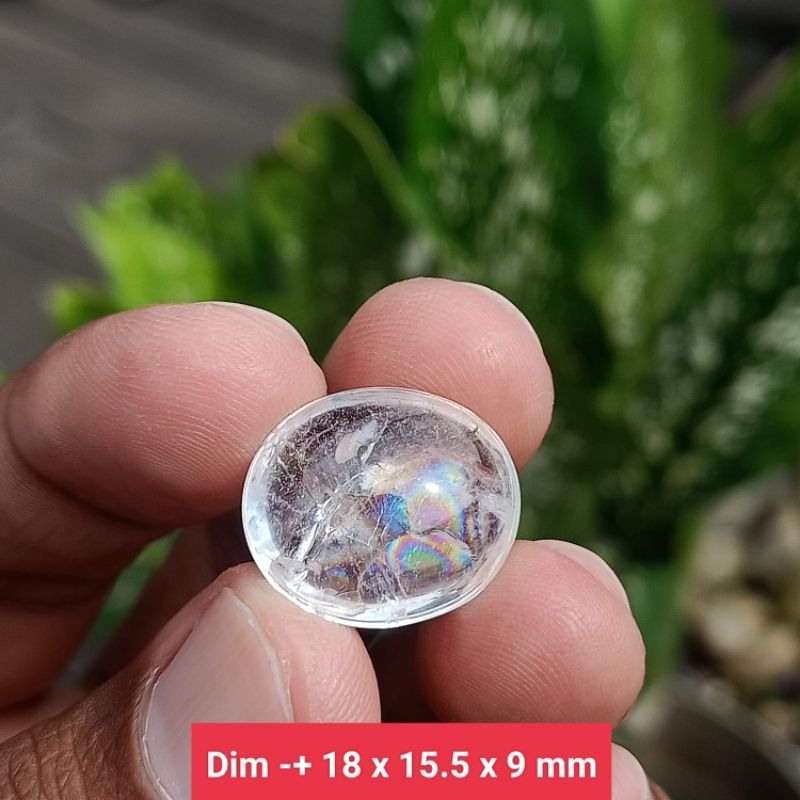 batu kecubung air pelangi asli Kalimantan