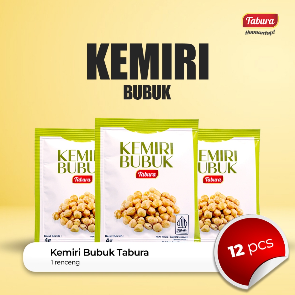 

Kemiri Bubuk 12pcs | Kemiri Bubuk Tabura 4g (RENCENGAN)