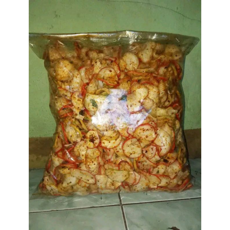 

Sebring alias seblak kering rasa Original dan pedas daun jeruk 250 gram
