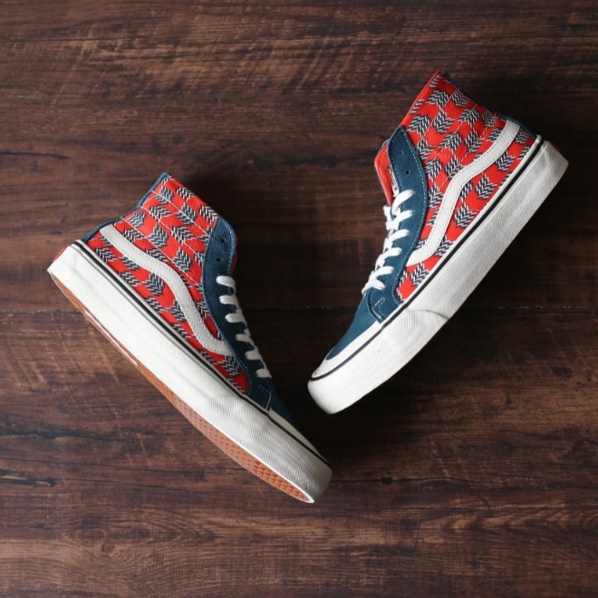 Vans Sk8-Hi Decon Atlantic Deep Antique Mod Checkerboard