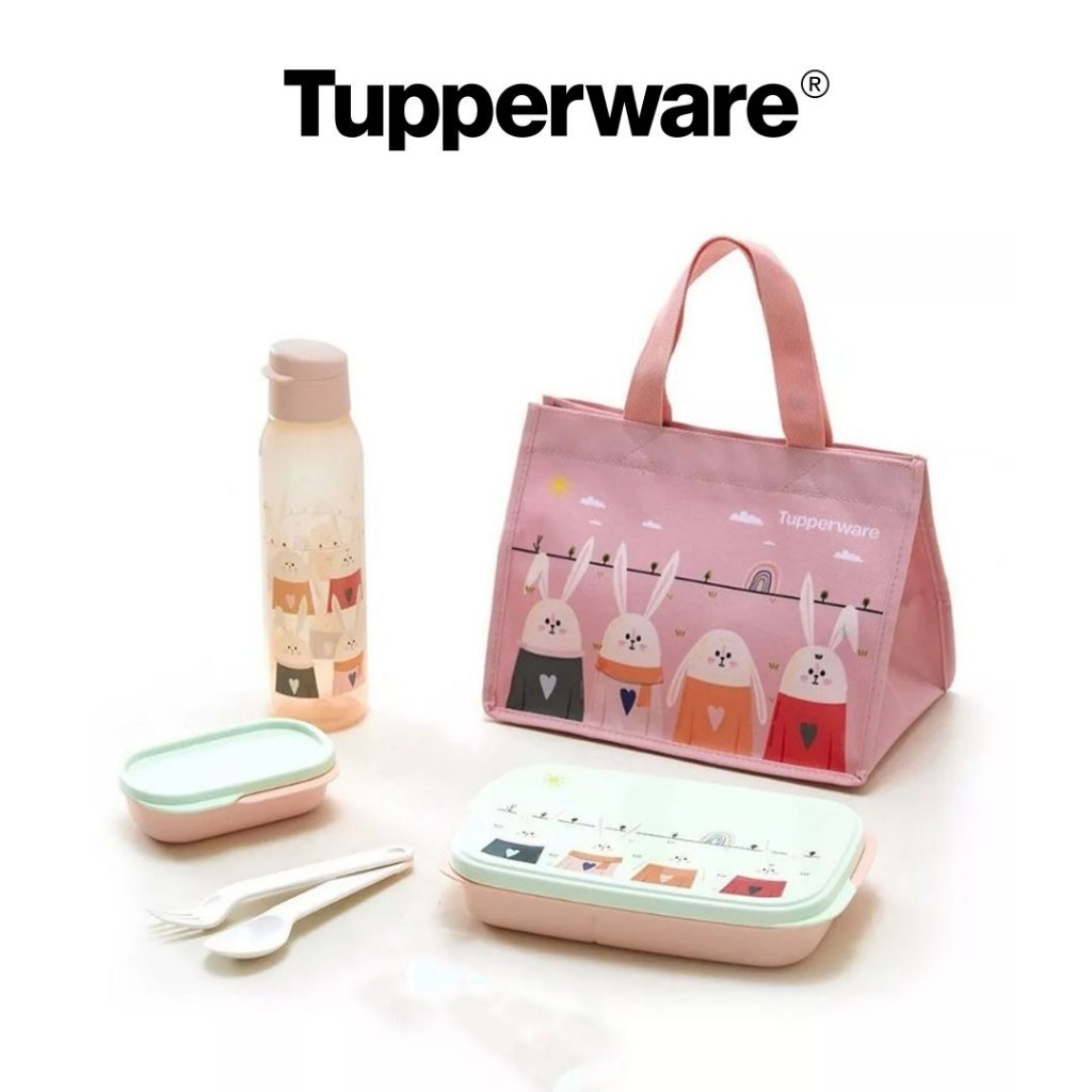 Lunch Box Set Tupperware - Foodie Buddy Lunch Set | Set Tempat Makan dan Minum Praktis dengan TAS