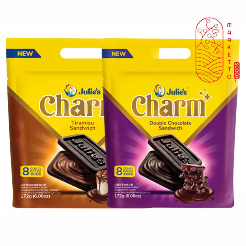 

Julie's Charm Double Chocolate / Julie's Charm Tiramisu Sandwich / Biskuit Julies Charm 172gr