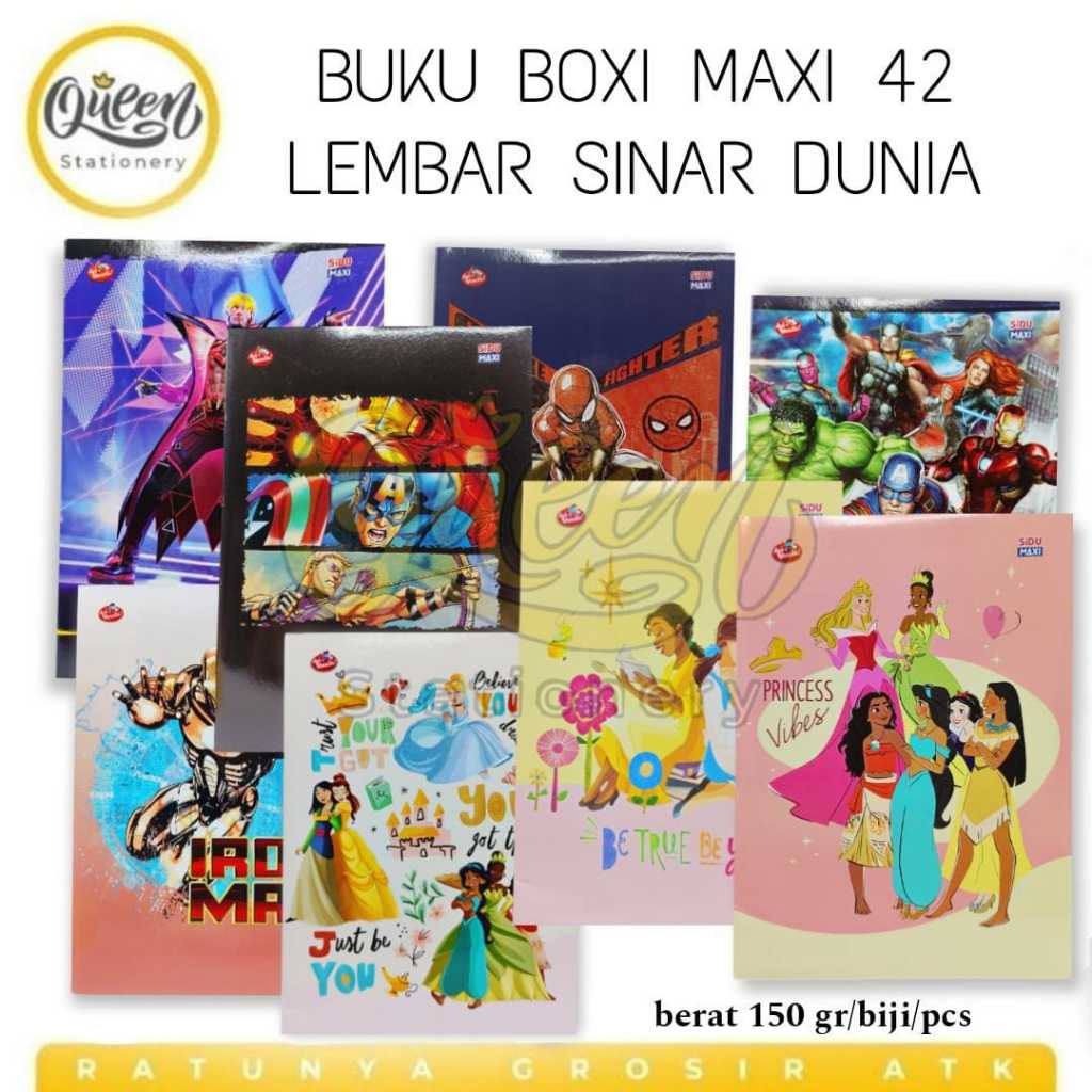 

1 PCS BUKU TULIS BOXI MAXI 42 LEMBAR SINAR DUNIA / BUKU TULIS SEKOLAH