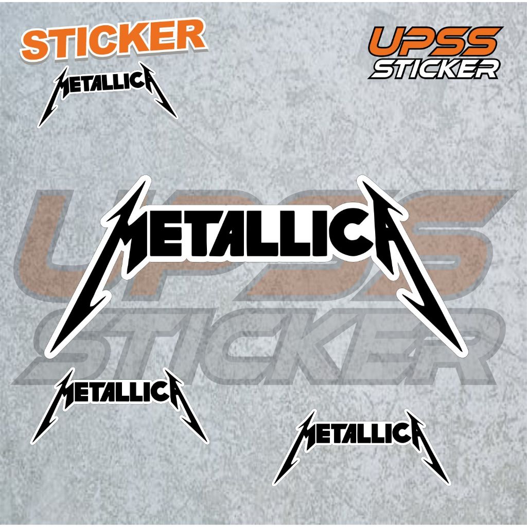 

Stiker Sticker Metalica Case Phone Logo Brand Band Aesthetic Journal Clothing Basic Casing Striping Tempel Label Merk Dinding Graftac Vinyl High Quality decal