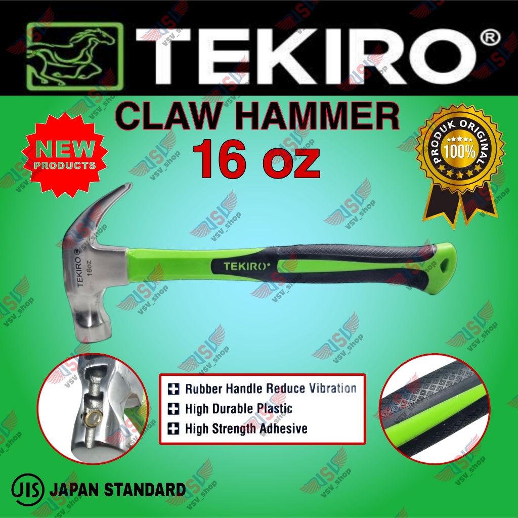 TEKIRO PALU KAMBING 16 OZ TEKIRO claw hammer 16 oz / palu kambing 16oz Tekiro / bukaan paku