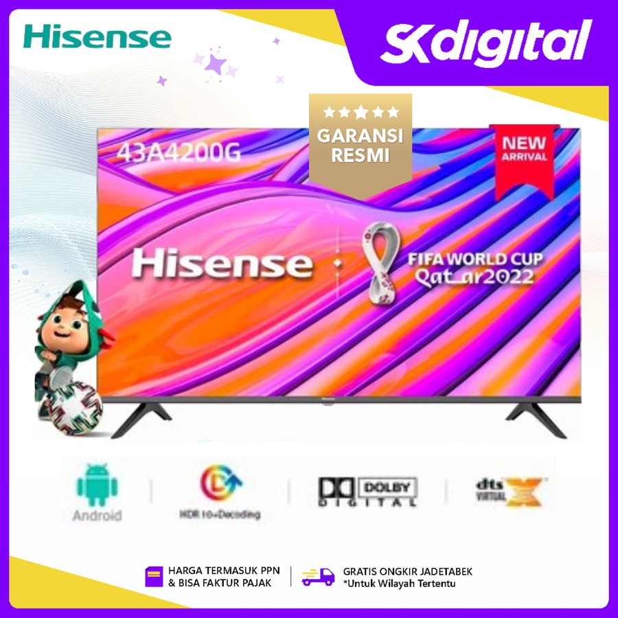TV Hisense 43A4200 Android 11 TV 43 inch Bezelless