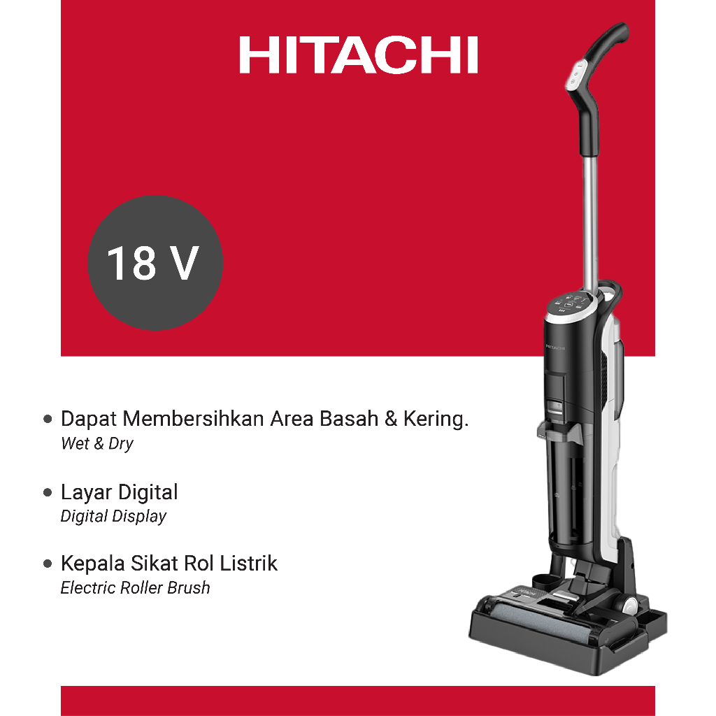 HITACHI Vacuum Stick Cleaner Wet & Dry PV-XW1M