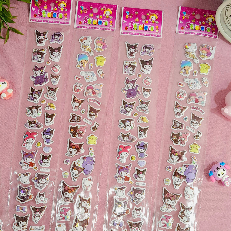

Sticker Timbul Sanrio KUROMI Special Edition Favorit Super Cute Lucu Harga Termurah / Stiker Timbul SANRIO 1 Set Panjang Best Seller Stationary Fancy Kualitas Terbaik Bisa Grosir dan COD
