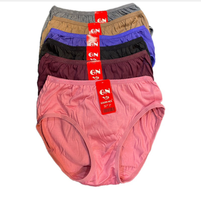 (6 pcs/12pcs) CELANA DALAM GOLDEN NICK/CELANA DALAM WANITA GOLDEN NICK /WARNA GELAP/Kode 939