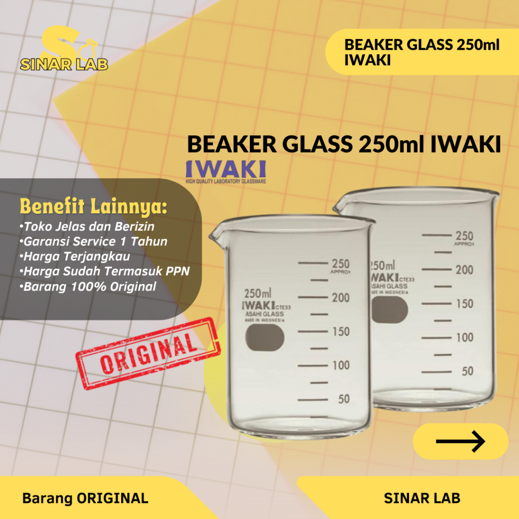 Beaker Glass / Gelas Kimia 250 ml IWAKI