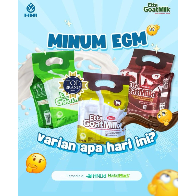 

Etta Goat Milk HNI Susu Kambing | Original/Cokelat/Aren