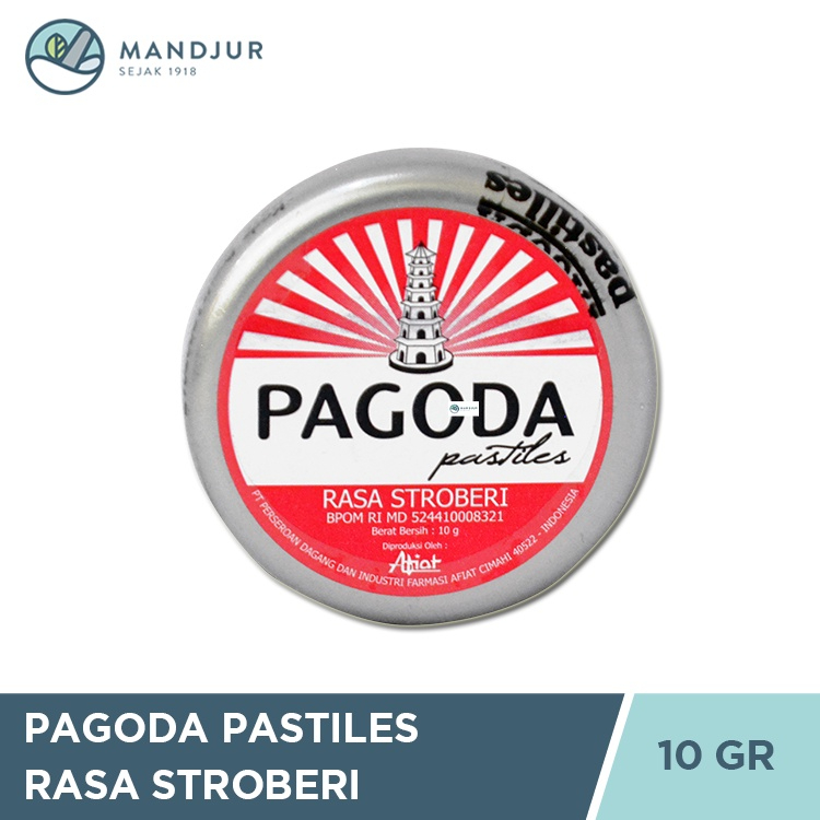 

Pagoda Pastiles Rasa Stroberi 10 Gram - Permen Pelega Tenggorokan