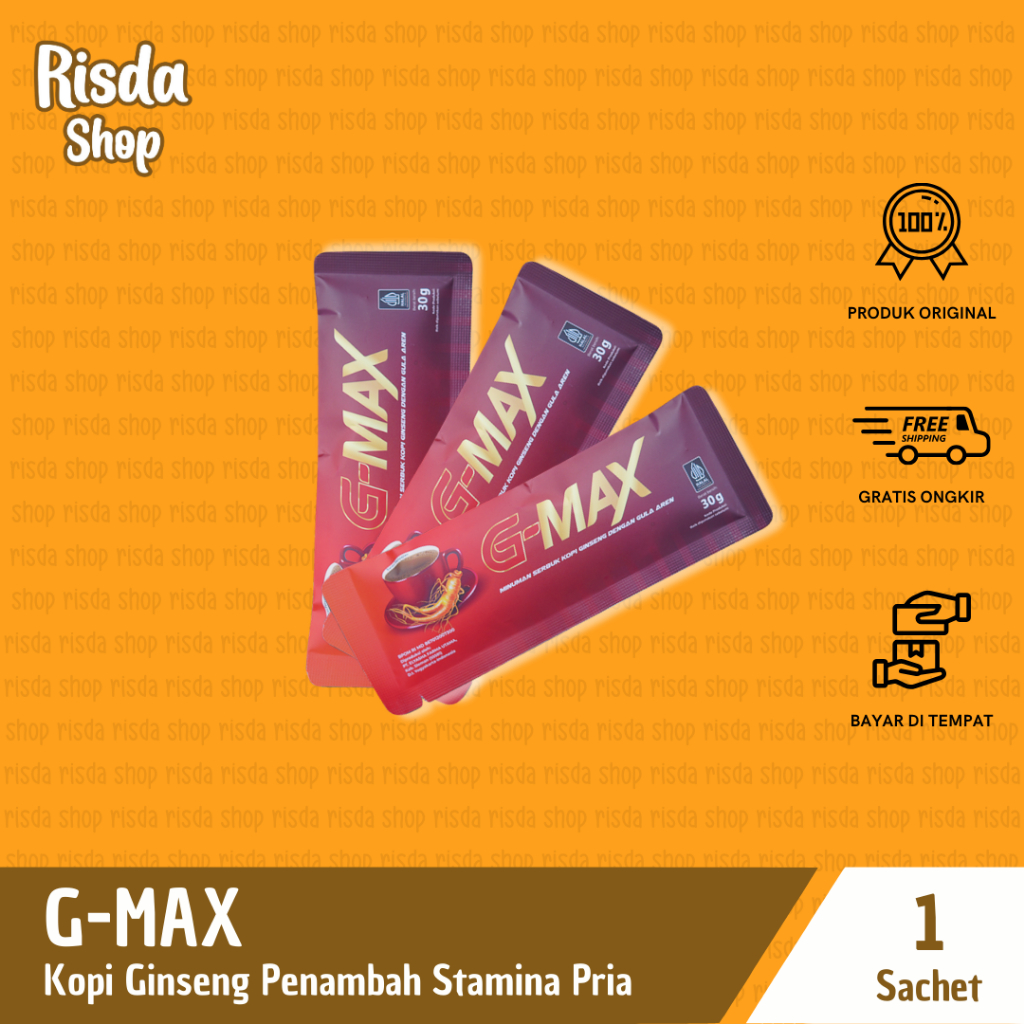 

G-MAX Kopi Ginseng Stamina Pria Tahan Lama 1 Sachet