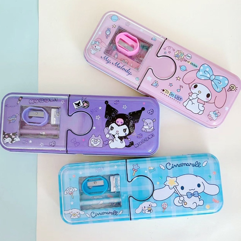 

Kotak Pensil Kuromi Anak Multifungsi Lengkap 2 Tingkat / Kotak Pensil Magnet Sanrio