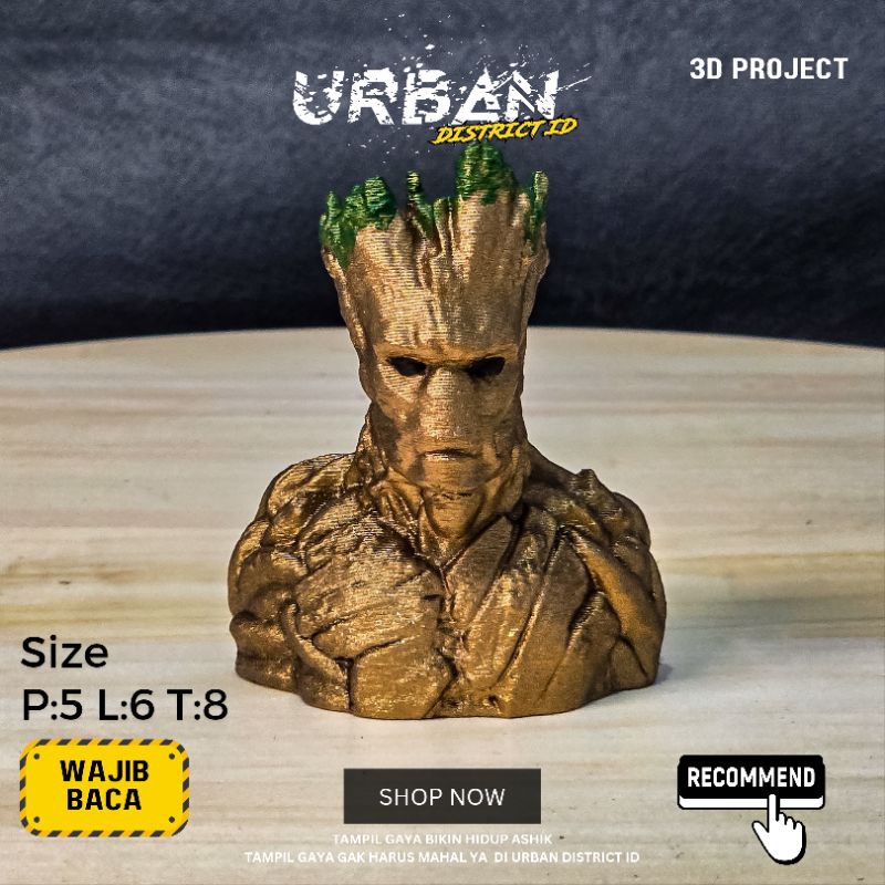 Top URBAN 3D PROJECT Groot Figure by URBAN DISTRICT