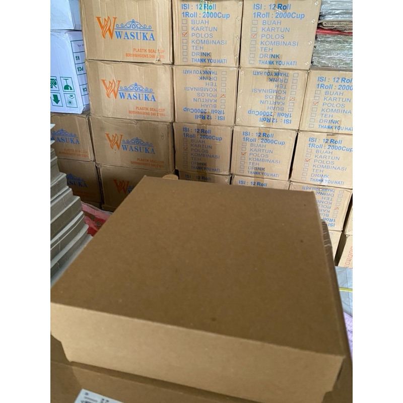 

RB DUS NASI COKLAT DELIMA / KIKY 18 x 18 @ 310 g x 50 Pcs SNACK BOX KRAFT 20 x 20 @310 g x 50 pcs