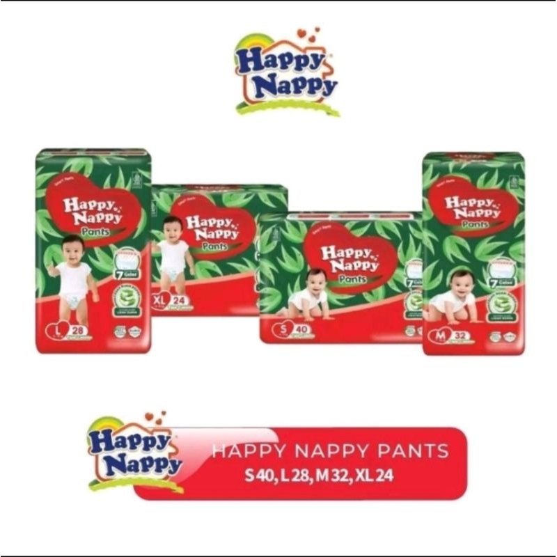 Pampers Bayi Happy Nappy tersedia ukuran S /M /L /XL