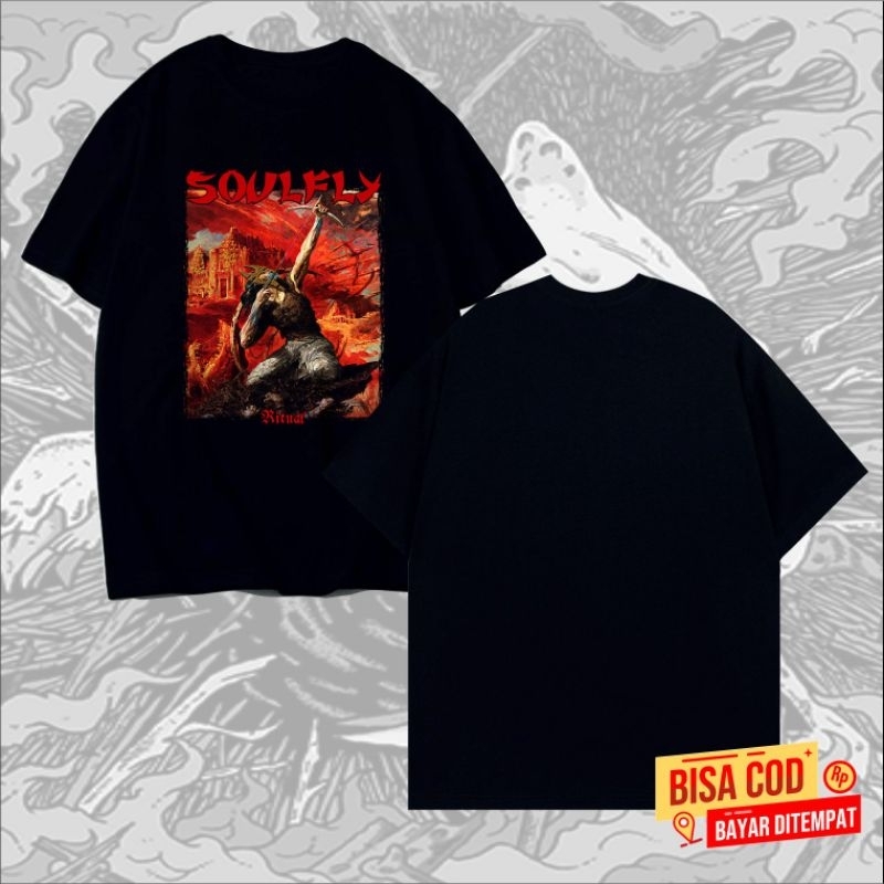 kaos pendek band metal SOULFLY original distro - kaos pendek band METAL luar distro original