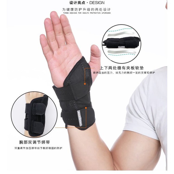 Serbuuuu Pelindung Pergelangan Tangan Wrist Hand Brace Palm Support Splint For Carpal Tunnel Arthrit