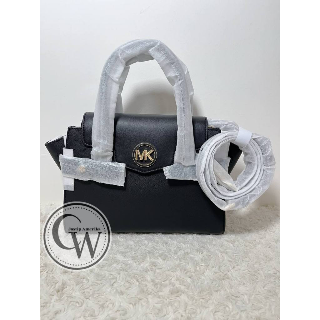 Michael Kors Carmen Flap Satchel Black